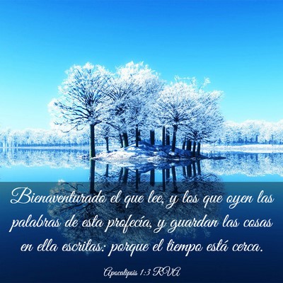 Picture 03 - Apocalipsis 1:3 RVA - Bienaventurado el que lee, y los que oyen las - Bible Verse Picture