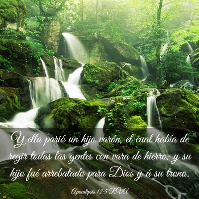 Picture 03 - Apocalipsis 12:5 RVA - Y ella parió un hijo varón, el cual había de - Bible Verse Picture