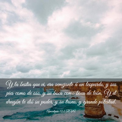 Picture 03 - Apocalipsis 13:2 RVA - Y la bestia que vi, era semejante á un leopardo, - Bible Verse Picture