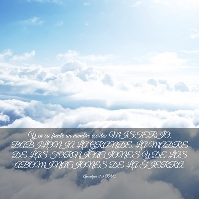 Picture 03 - Apocalipsis 17:5 RVA - Y en su frente un nombre escrito: MISTERIO, - Bible Verse Picture
