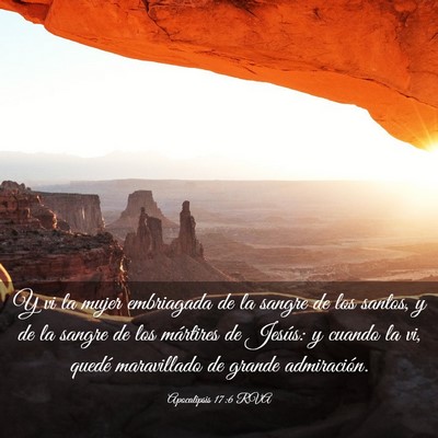 Picture 03 - Apocalipsis 17:6 RVA - Y vi la mujer embriagada de la sangre de los - Bible Verse Picture