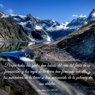 Picture 03 - Apocalipsis 18:3 RVA - Porque todas las gentes han bebido del vino del - Bible Verse Picture