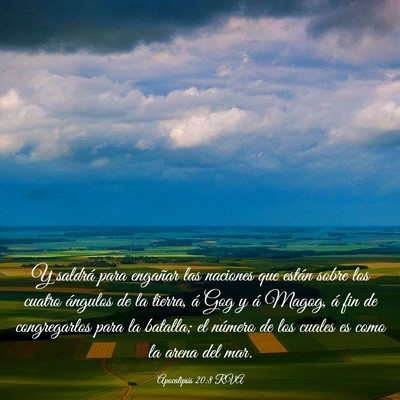 Picture 03 - Apocalipsis 20:8 RVA - Y saldrá para engañar las naciones que están - Bible Verse Picture