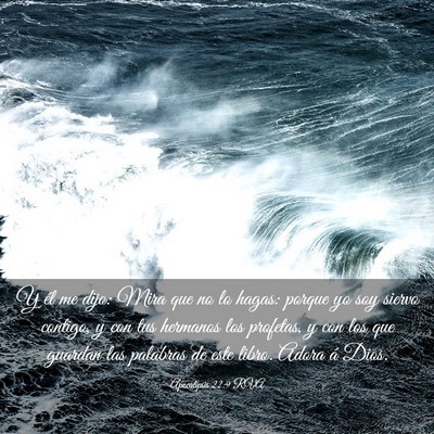 Picture 03 - Apocalipsis 22:9 RVA - Y él me dijo: Mira que no lo hagas: porque yo - Bible Verse Picture