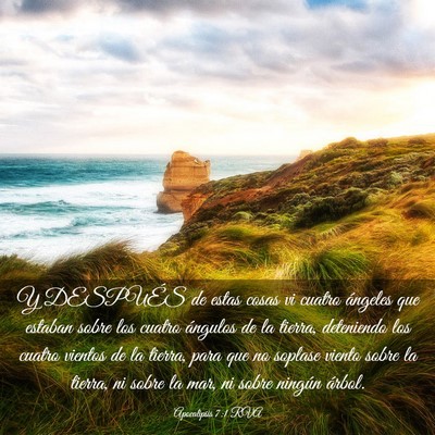 Picture 03 - Apocalipsis 7:1 RVA - Y DESPUÉS de estas cosas vi cuatro ángeles que - Bible Verse Picture