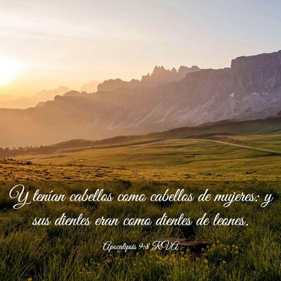 Picture 03 - Apocalipsis 9:8 RVA - Y tenían cabellos como cabellos de mujeres: y - Bible Verse Picture