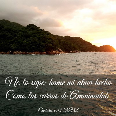 Picture 03 - Cantares 6:12 RVA - No lo supe: hame mi alma hecho Como los carros de - Bible Verse Picture