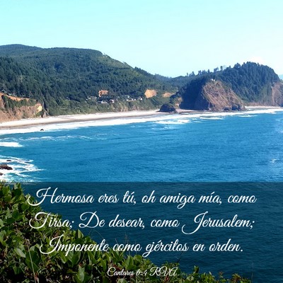 Picture 03 - Cantares 6:4 RVA - Hermosa eres tú, oh amiga mía, como Tirsa; De - Bible Verse Picture