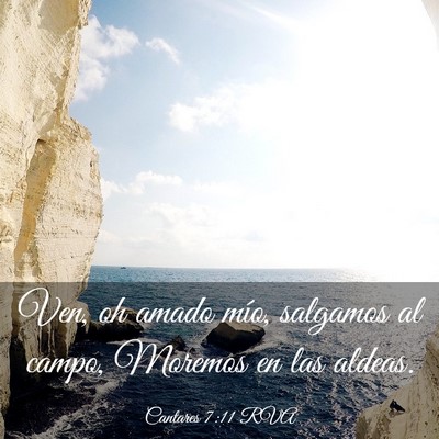 Picture 03 - Cantares 7:11 RVA - Ven, oh amado mío, salgamos al campo, Moremos en - Bible Verse Picture