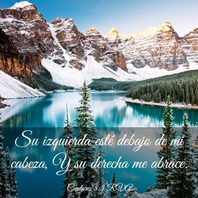 Picture 03 - Cantares 8:3 RVA - Su izquierda esté debajo de mi cabeza, Y su - Bible Verse Picture