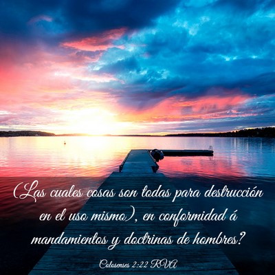 Picture 03 - Colosenses 2:22 RVA - (Las cuales cosas son todas para destrucción en - Bible Verse Picture