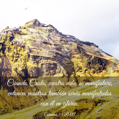 Picture 03 - Colosenses 3:4 RVA - Cuando Cristo, vuestra vida, se manifestare, - Bible Verse Picture