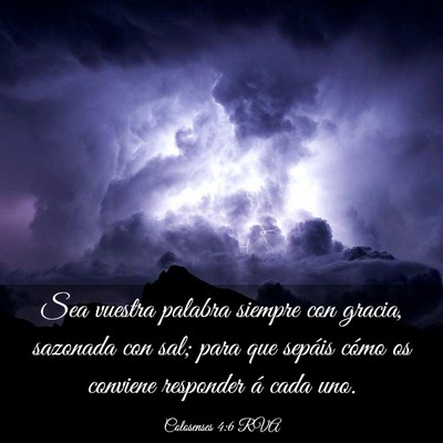 Picture 03 - Colosenses 4:6 RVA - Sea vuestra palabra siempre con gracia, sazonada - Bible Verse Picture