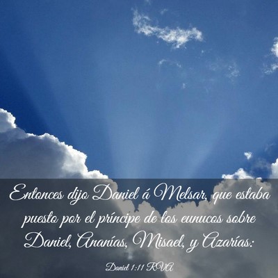 Picture 03 - Daniel 1:11 RVA - Entonces dijo Daniel á Melsar, que estaba puesto - Bible Verse Picture
