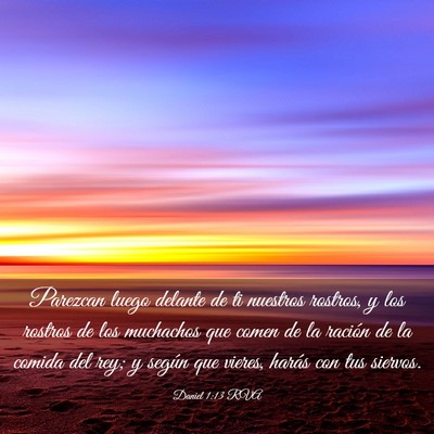 Picture 03 - Daniel 1:13 RVA - Parezcan luego delante de ti nuestros rostros, y - Bible Verse Picture