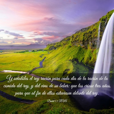 Picture 03 - Daniel 1:5 RVA - Y señalóles el rey ración para cada día de la - Bible Verse Picture