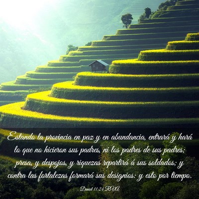 Picture 03 - Daniel 11:24 RVA - Estando la provincia en paz y en abundancia, - Bible Verse Picture