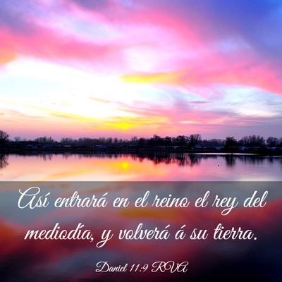 Picture 03 - Daniel 11:9 RVA - Así entrará en el reino el rey del mediodía, y - Bible Verse Picture