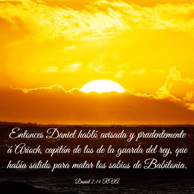 Picture 03 - Daniel 2:14 RVA - Entonces Daniel habló avisada y prudentemente á - Bible Verse Picture