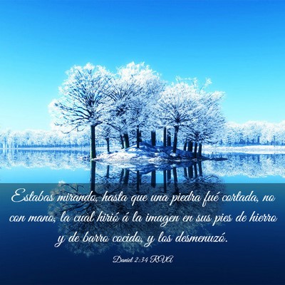 Picture 03 - Daniel 2:34 RVA - Estabas mirando, hasta que una piedra fué - Bible Verse Picture