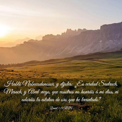 Picture 03 - Daniel 3:14 RVA - Habló Nabucodonosor, y díjoles: ¿Es verdad - Bible Verse Picture