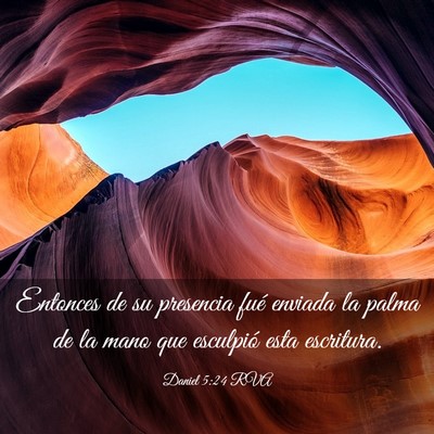 Picture 03 - Daniel 5:24 RVA - Entonces de su presencia fué enviada la palma de - Bible Verse Picture