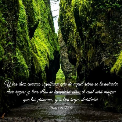 Picture 03 - Daniel 7:24 RVA - Y los diez cuernos significan que de aquel reino - Bible Verse Picture