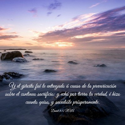Picture 03 - Daniel 8:12 RVA - Y el ejército fué le entregado á causa de la - Bible Verse Picture