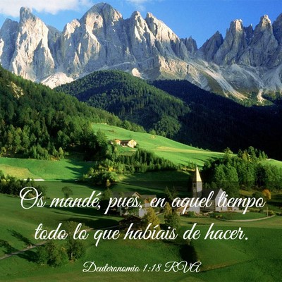 Picture 03 - Deuteronomio 1:18 RVA - Os mandé, pues, en aquel tiempo todo lo que - Bible Verse Picture