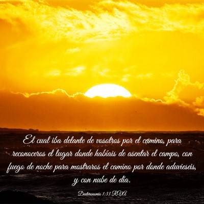 Picture 03 - Deuteronomio 1:33 RVA - El cual iba delante de vosotros por el camino, - Bible Verse Picture