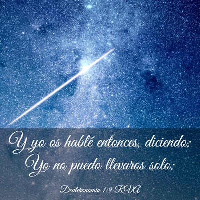 Picture 03 - Deuteronomio 1:9 RVA - Y yo os hablé entonces, diciendo: Yo no puedo - Bible Verse Picture