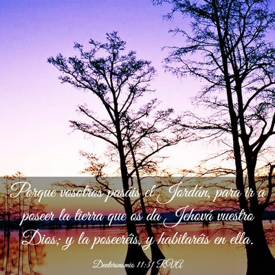 Picture 03 - Deuteronomio 11:31 RVA - Porque vosotros pasáis el Jordán, para ir a - Bible Verse Picture