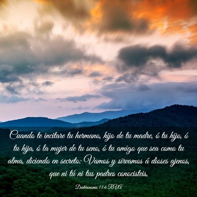 Picture 03 - Deuteronomio 13:6 RVA - Cuando te incitare tu hermano, hijo de tu madre, - Bible Verse Picture