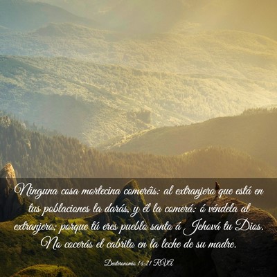 Picture 03 - Deuteronomio 14:21 RVA - Ninguna cosa mortecina comeréis: al extranjero - Bible Verse Picture