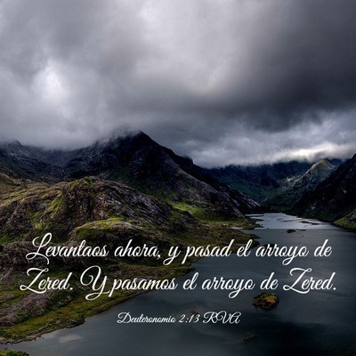 Picture 03 - Deuteronomio 2:13 RVA - Levantaos ahora, y pasad el arroyo de Zered. Y - Bible Verse Picture