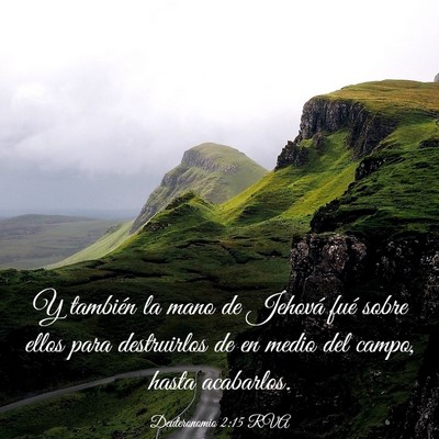 Picture 03 - Deuteronomio 2:15 RVA - Y también la mano de Jehová fué sobre ellos - Bible Verse Picture