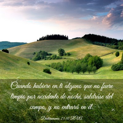Picture 03 - Deuteronomio 23:10 RVA - Cuando hubiere en ti alguno que no fuere limpio - Bible Verse Picture