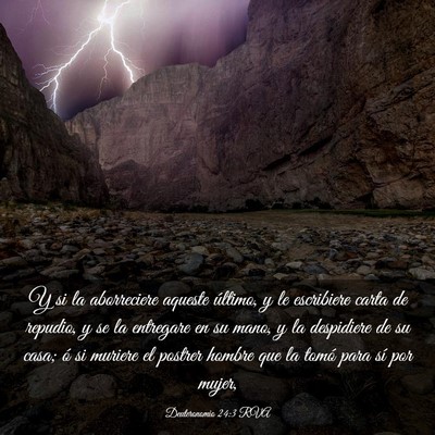 Picture 03 - Deuteronomio 24:3 RVA - Y si la aborreciere aqueste último, y le - Bible Verse Picture