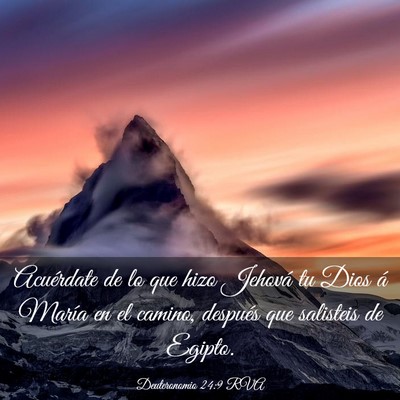 Picture 03 - Deuteronomio 24:9 RVA - Acuérdate de lo que hizo Jehová tu Dios á - Bible Verse Picture