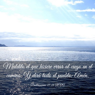 Picture 03 - Deuteronomio 27:18 RVA - Maldito el que hiciere errar al ciego en el - Bible Verse Picture