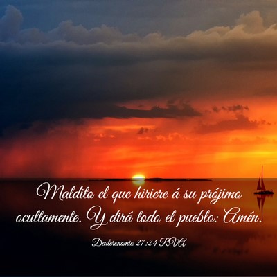 Picture 03 - Deuteronomio 27:24 RVA - Maldito el que hiriere á su prójimo - Bible Verse Picture