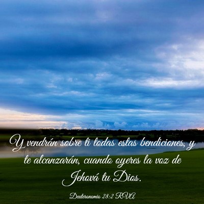 Picture 03 - Deuteronomio 28:2 RVA - Y vendrán sobre ti todas estas bendiciones, y te - Bible Verse Picture