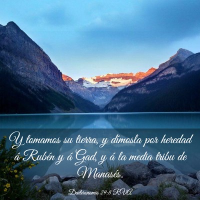 Picture 03 - Deuteronomio 29:8 RVA - Y tomamos su tierra, y dímosla por heredad á - Bible Verse Picture