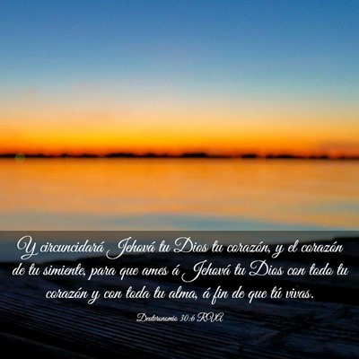 Picture 03 - Deuteronomio 30:6 RVA - Y circuncidará Jehová tu Dios tu corazón, y el - Bible Verse Picture