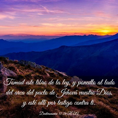 Picture 03 - Deuteronomio 31:26 RVA - Tomad este libro de la ley, y ponedlo al lado del - Bible Verse Picture