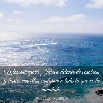 Picture 03 - Deuteronomio 31:5 RVA - Y los entregará Jehová delante de vosotros, y - Bible Verse Picture