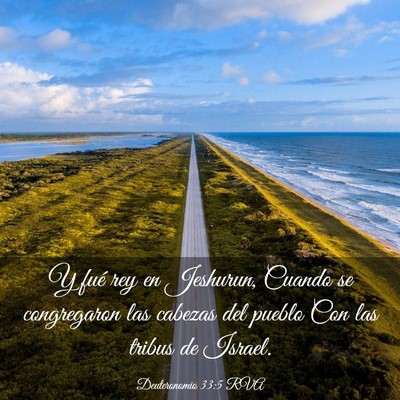 Picture 03 - Deuteronomio 33:5 RVA - Y fué rey en Jeshurun, Cuando se congregaron las - Bible Verse Picture