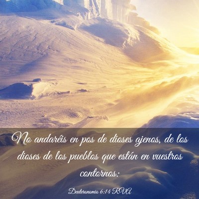 Picture 03 - Deuteronomio 6:14 RVA - No andaréis en pos de dioses ajenos, de los - Bible Verse Picture