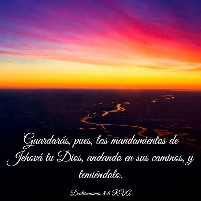 Picture 03 - Deuteronomio 8:6 RVA - Guardarás, pues, los mandamientos de Jehová tu - Bible Verse Picture
