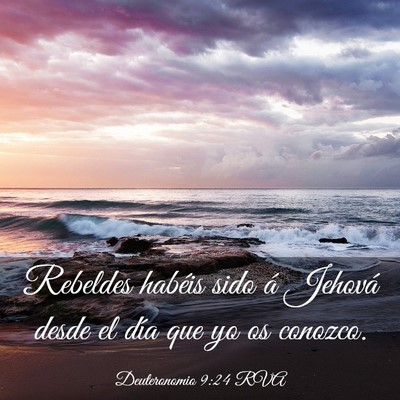 Picture 03 - Deuteronomio 9:24 RVA - Rebeldes habéis sido á Jehová desde el día - Bible Verse Picture